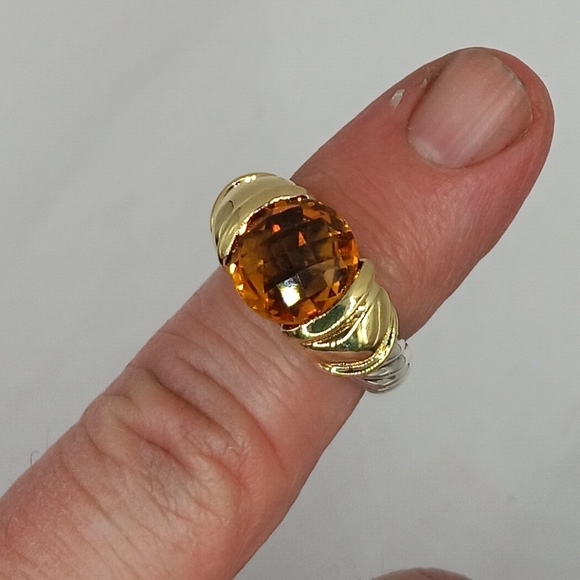 Authentic David Yurman 14kt and silver ring